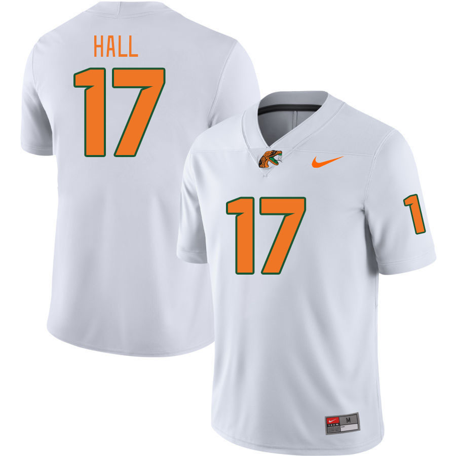 Men-Youth #17 Derrick Hall Florida A&M Rattlers 2023 College Football Jerseys Stitched-White